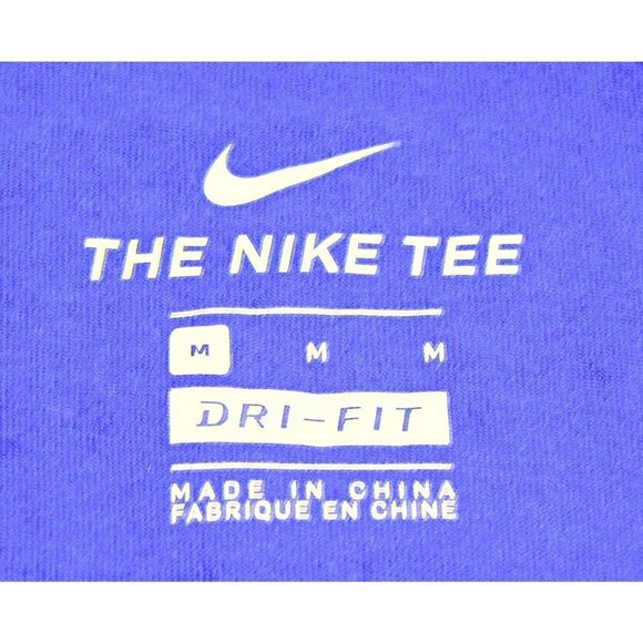 Mens The Nike Tee Dri FIT All Over Vinyl Print Gravity T-Shirt Royal Blue Size M - Picture 5 of 12
